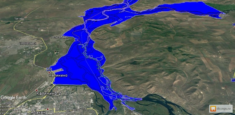 Красноярское водохранилище карта